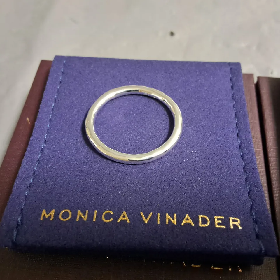 LOT OF 2 MONICA VINADER RINGS IN GIFT BOX