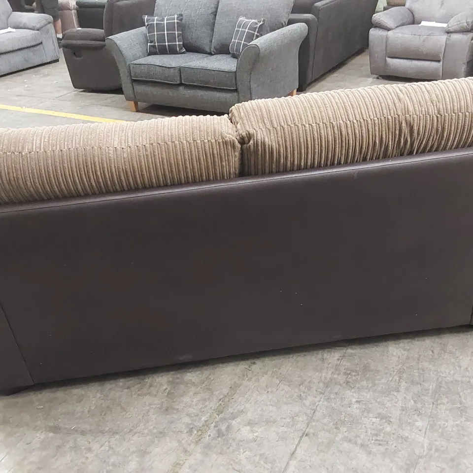 ARMSTRONG 3 SEATER SOFA - BROWN RRP £599
