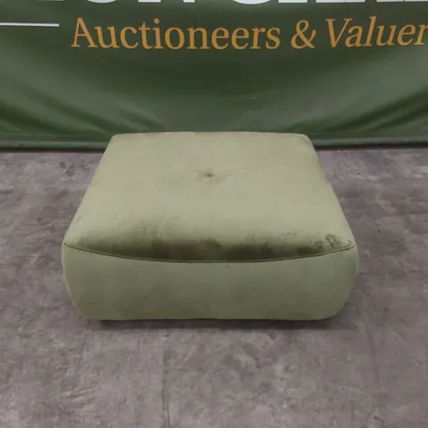 QUALITY DESIGNER ITALIAN MADE LARGE VELVET FOOTSTOOL