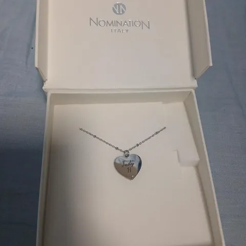 NOMINATION ITALY HEART-SHAPED NECKLACE WITH PERSONALISED CHARM – 'JUDY H'