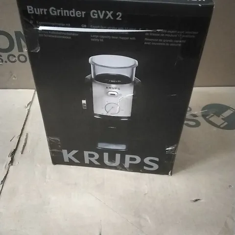 KRUPS EXPERT BURR GVX23140 ELECTRIC COFFEE GRINDER - BLACK & STAINLESS STEEL
