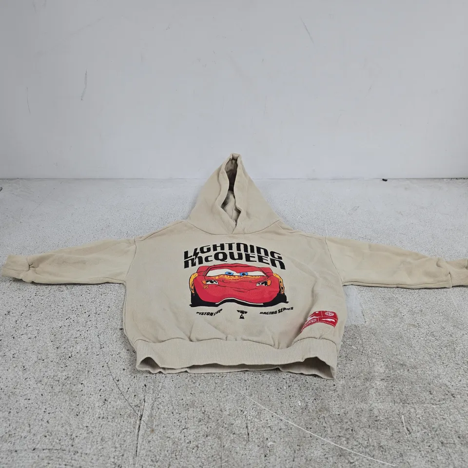 DISNEY PIXAR CARS ZARA KIDS HOODIE "LIGHTNING MCQUEEN" SIZE 3 YEARS