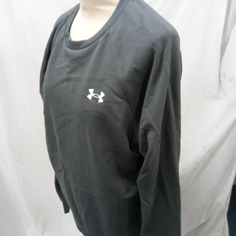 GREY UNDER ARMOUR MENS JUMPER - SIZE S
