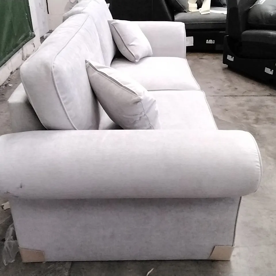 QUALITY DESIGNER BEATRICE 3 SEATER SOFA - GREY FABRIC