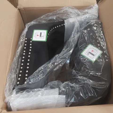 BOXED SET OF 2 BLACK DINING CHAIRS 