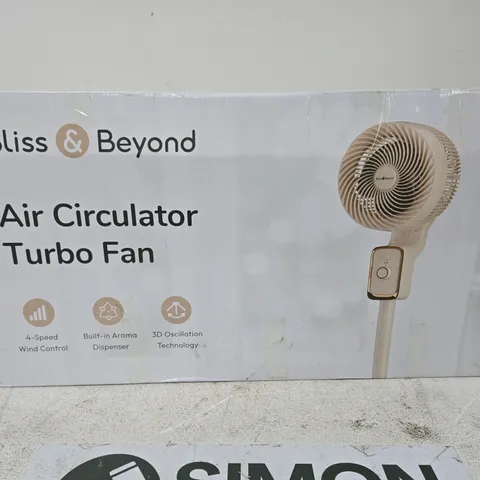 BLISS & BEYOND AIR CIRCULATOR TURBO FAN – BOXED