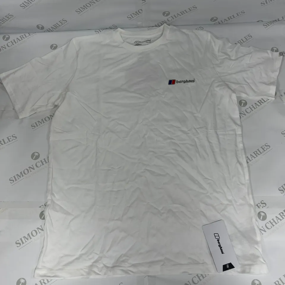 BERGHAUS SNOWDON SHORT SLEEVED T SHIRT IN WHITE SIZE XL