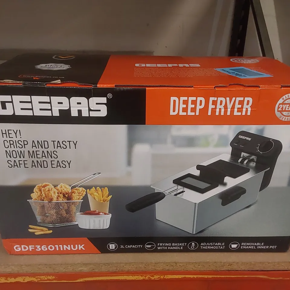 BOXED GEEPAS 3L ELECTRICAL DEEP FAT FRYER - GDF36011NUK