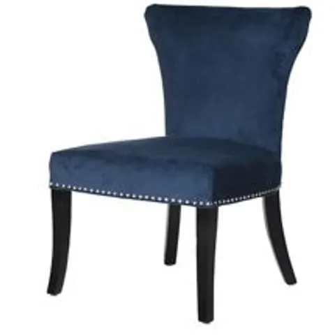 SEVEN VELVET DESIGNER NAVY DINING CHAIRS