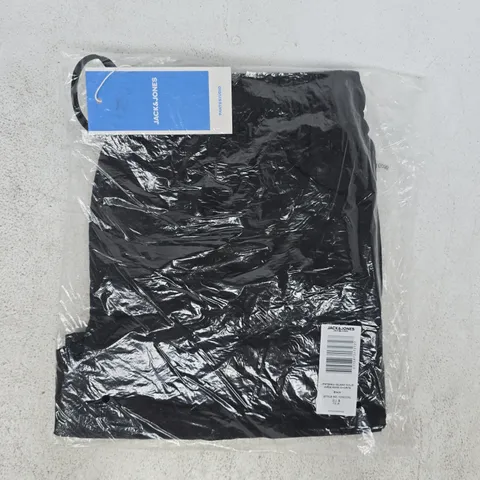BAGGED JACK & JONES ISLAND SOLID ASOS SWIM SHORTS IN BLACK SIZE SMALL