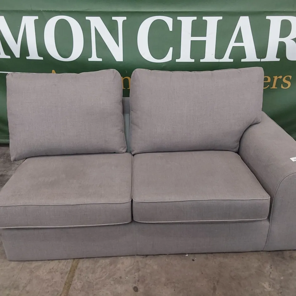 TWO SLATER GREY FABRIC SOFA