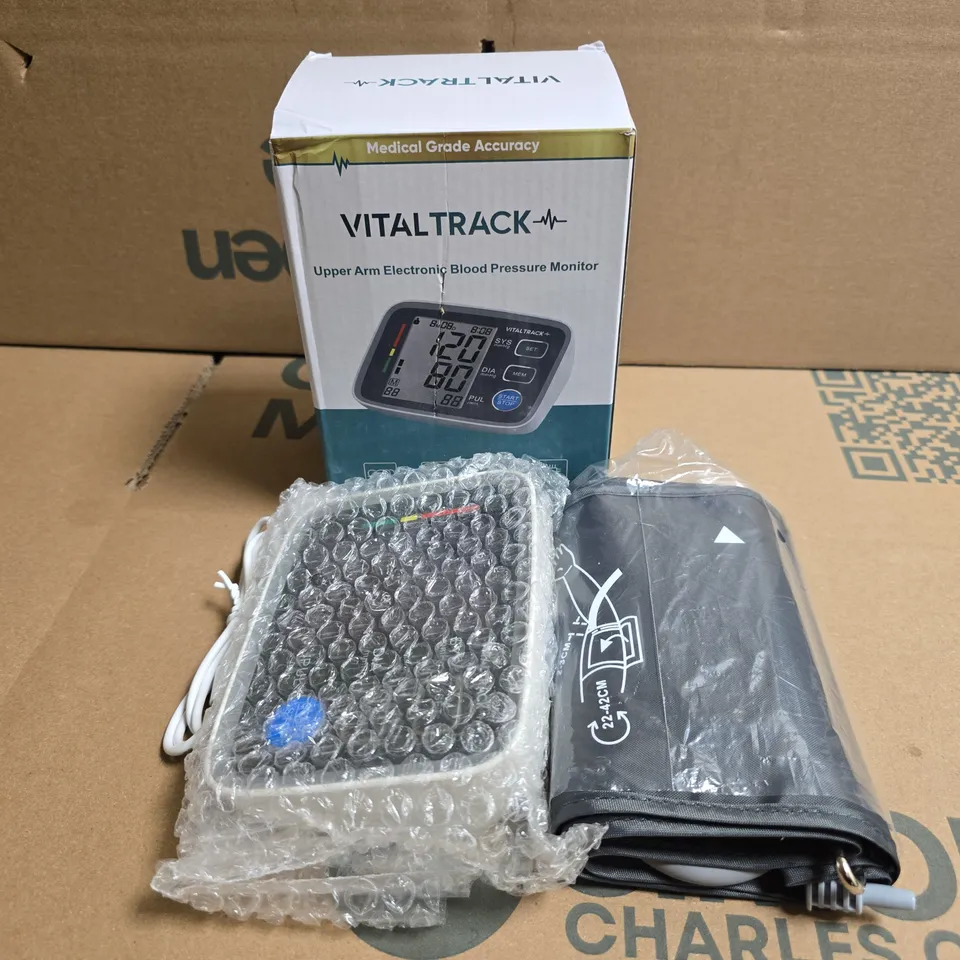 VITALTRACK UPPER ARM BLOOD PRESSURE MONITOR – BOXED