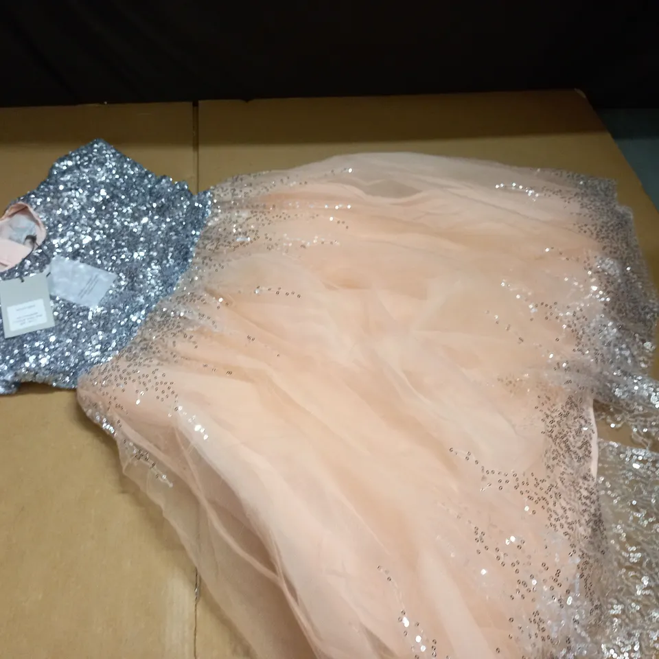 WILD & GORGEOUS MOON DRESS IN SHELL PINK - 10-11 YEARS