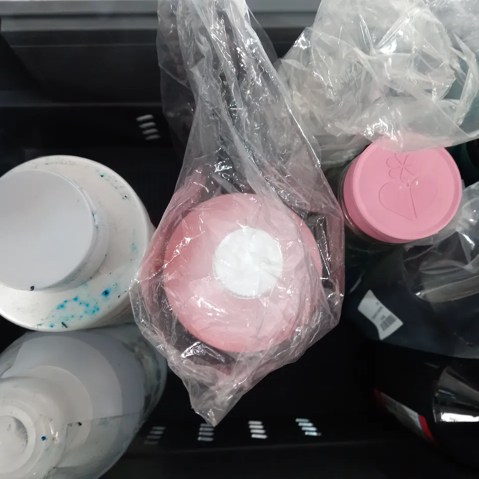 BOX OF APPROX 8 ASSORTED LIQUIDS TO INCLUDE - BUBBLE SOLUTION - BRIGHT OIL LAMP - UP-50 CLEANER ECT