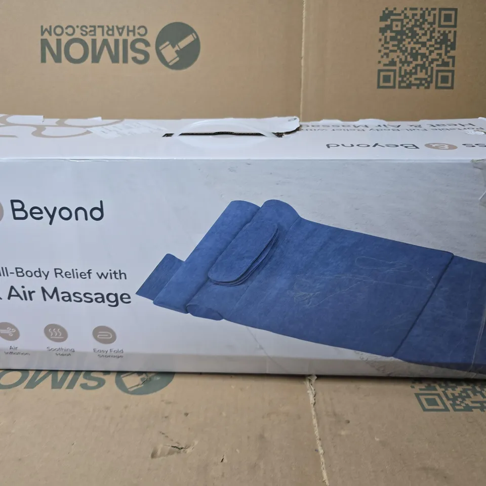 BLISS & BEYOND PORTABLE FULL-BODY MASSAGE CUSHION WITH HEAT & AIR – BOXED