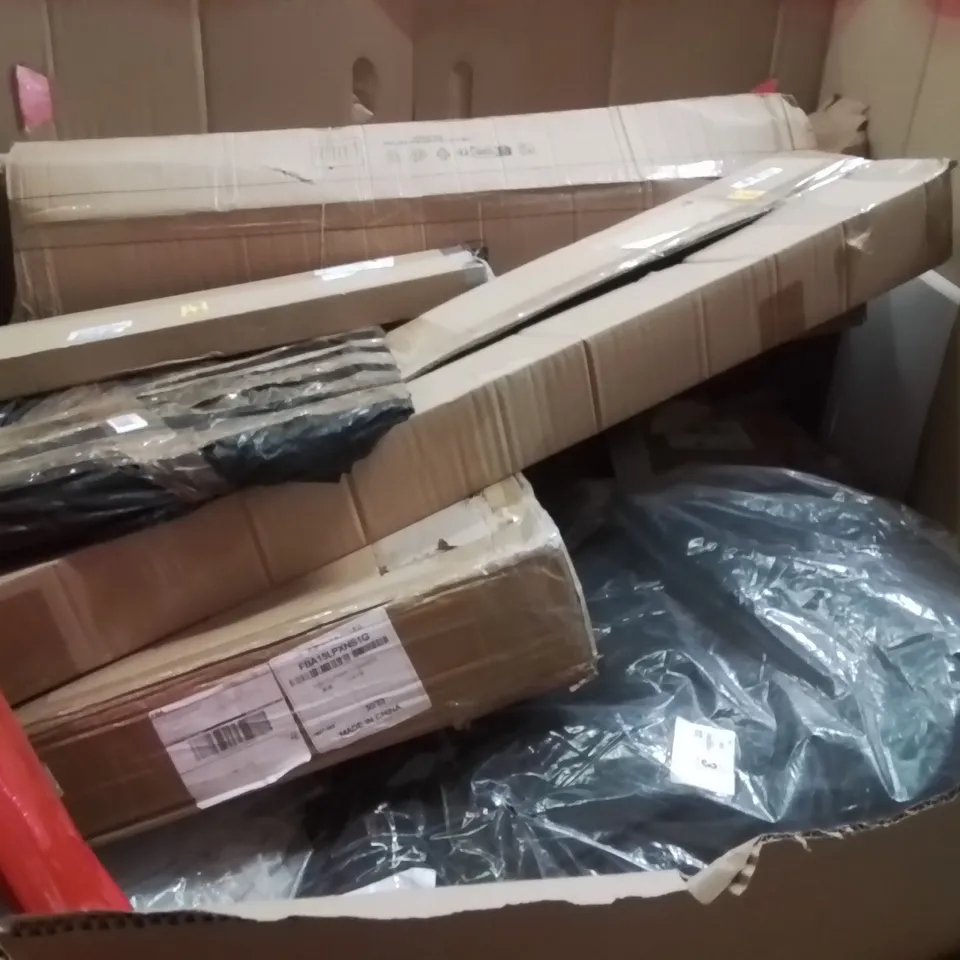 PALLET OF ASSORTED HOUSEHOLD GOODS AND PRODUCTS TO INCLUDE;POPUP TENT,AIR COOLER,PICTURE FRAMES 