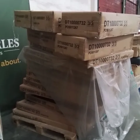 PALLET OF ASSORTED BRAND NEW AND INCOMPLETE DESIGNER FLATPACK FURNITURE PARTS
