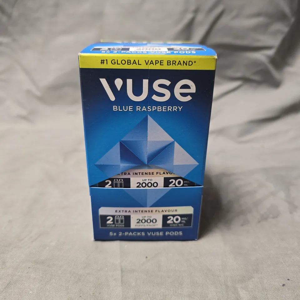 VUSE PODS BLUE RASPBERRY – 5X 2-PACKS (10 PODS TOTAL), 20 MG/ML