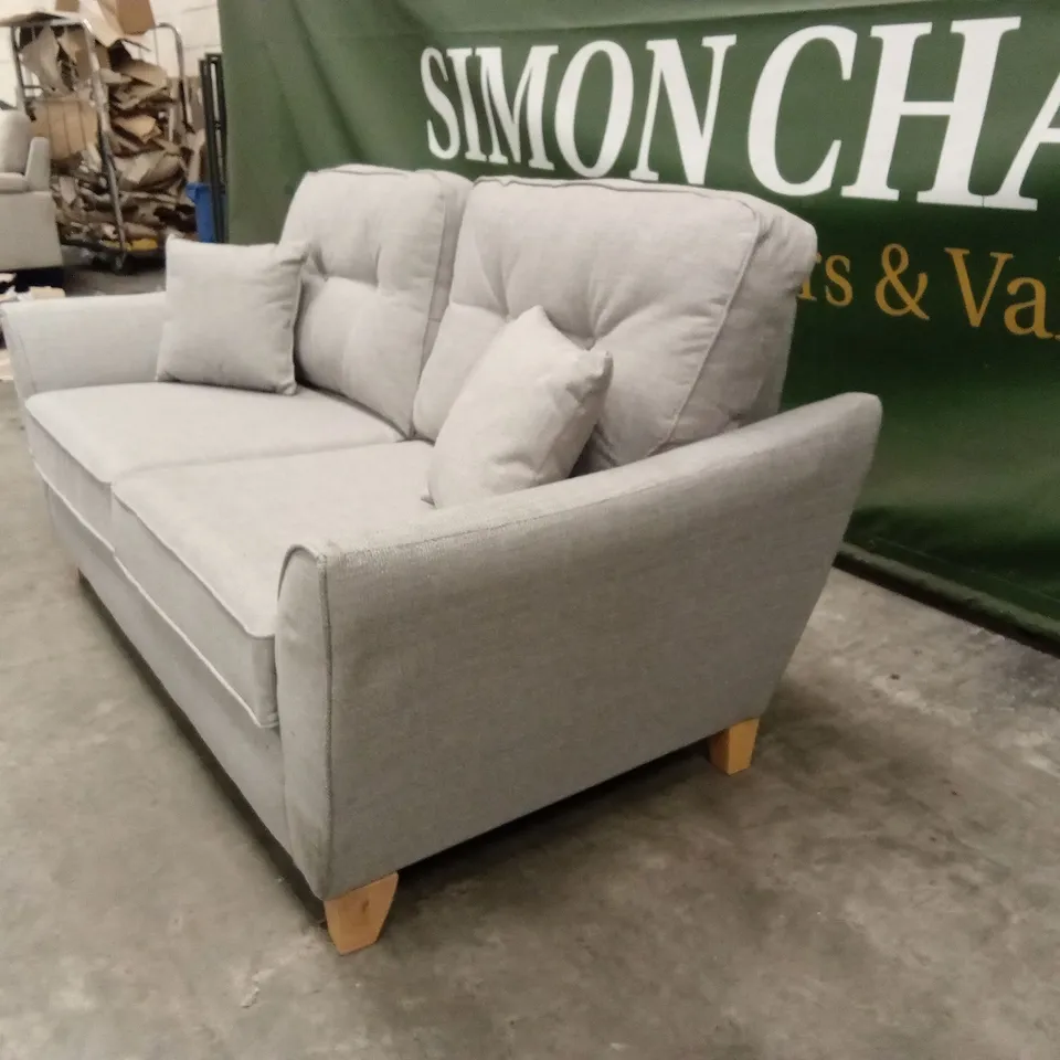 HALSTOW 2 SEATER FABRIC SOFA - SILVER RRP £729