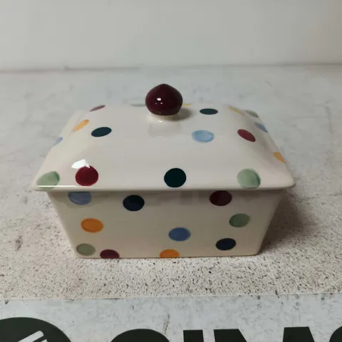 EMMA BRIDGEWATER SECONDS POLKA DOT SMALL BUTTER DISH