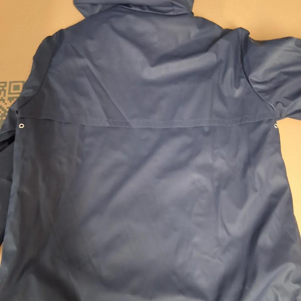 GAMMON NAVY ZIP THROUGH HOODED SHOWERPRO9F COAT - M