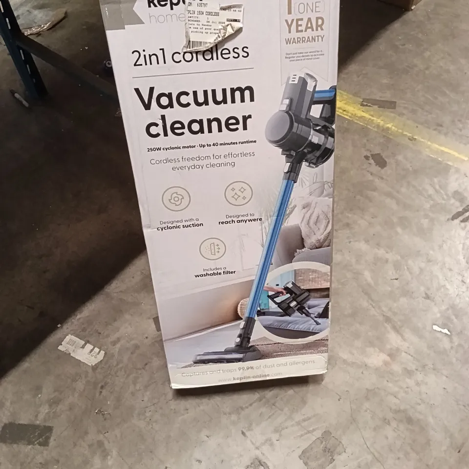 BOXED KEPLIN 2IN1 CORDLESS VACUUM CLEANER