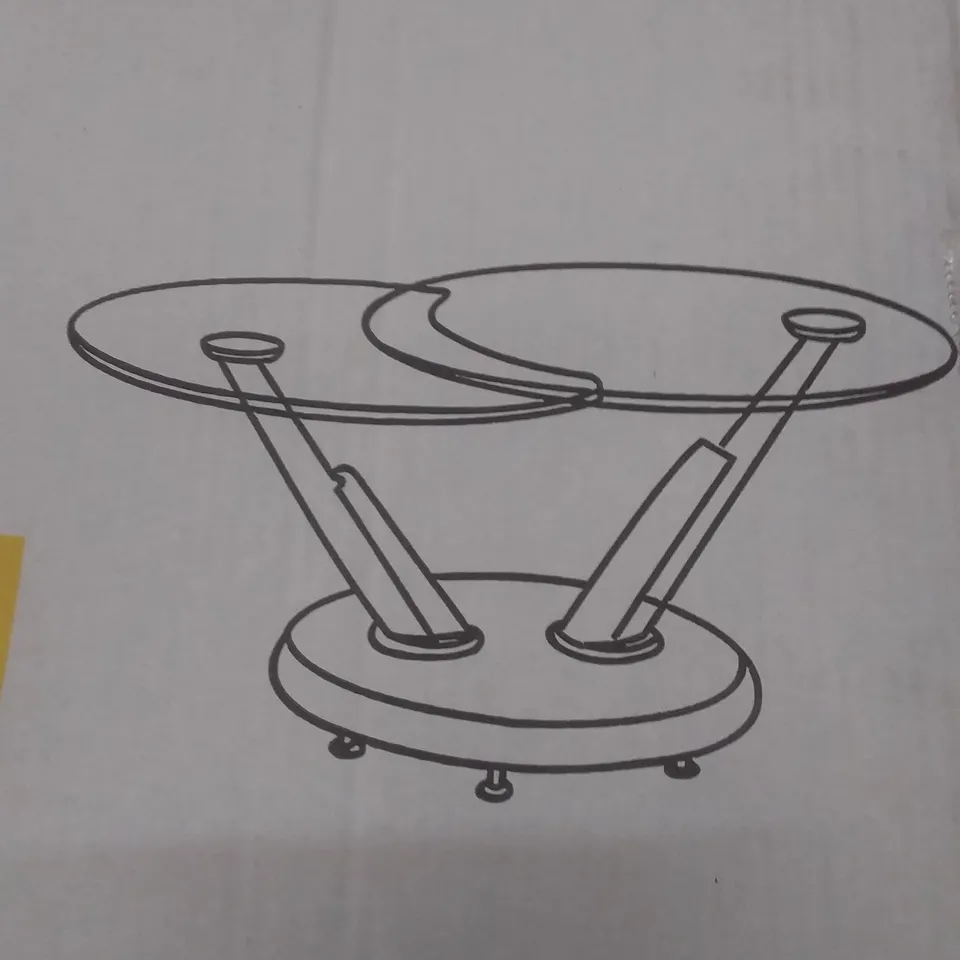 FIF TOKYO CLEAR GLASS TOP COFFEE TABLE IN BLACK (2 BOXES)