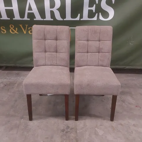 PAIR OF SHANKAR ESPRESSO LIVING DINING CHAIRS
