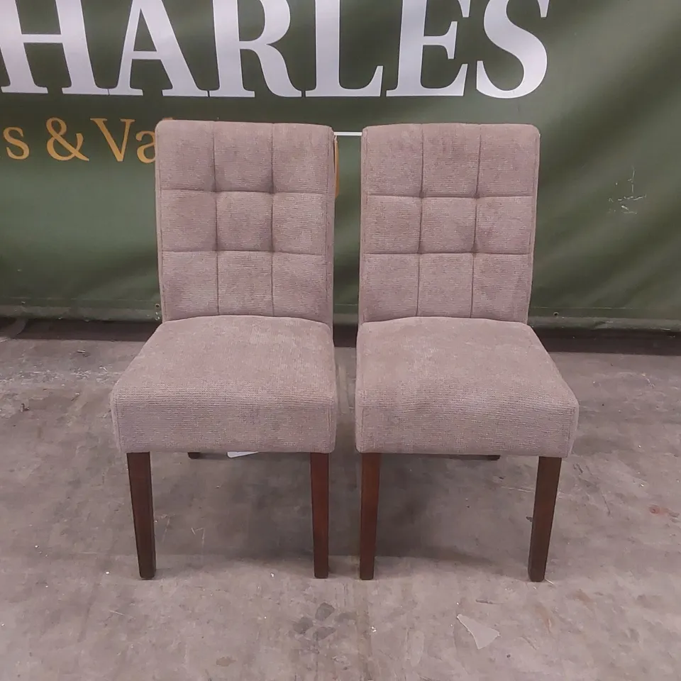 PAIR OF SHANKAR ESPRESSO LIVING DINING CHAIRS