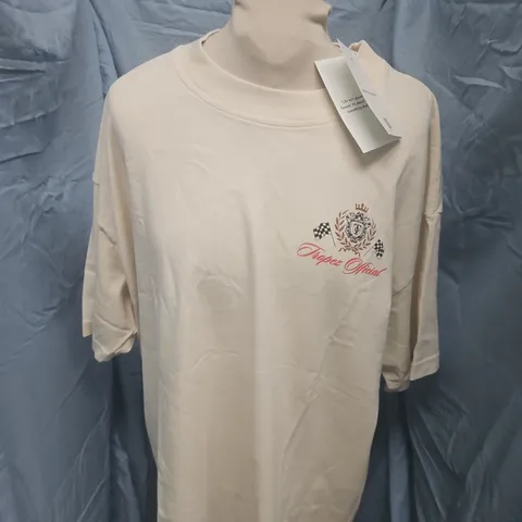 TROPEZ OFFICIAL CREST T-SHIRT - BEIGE, SIZE M