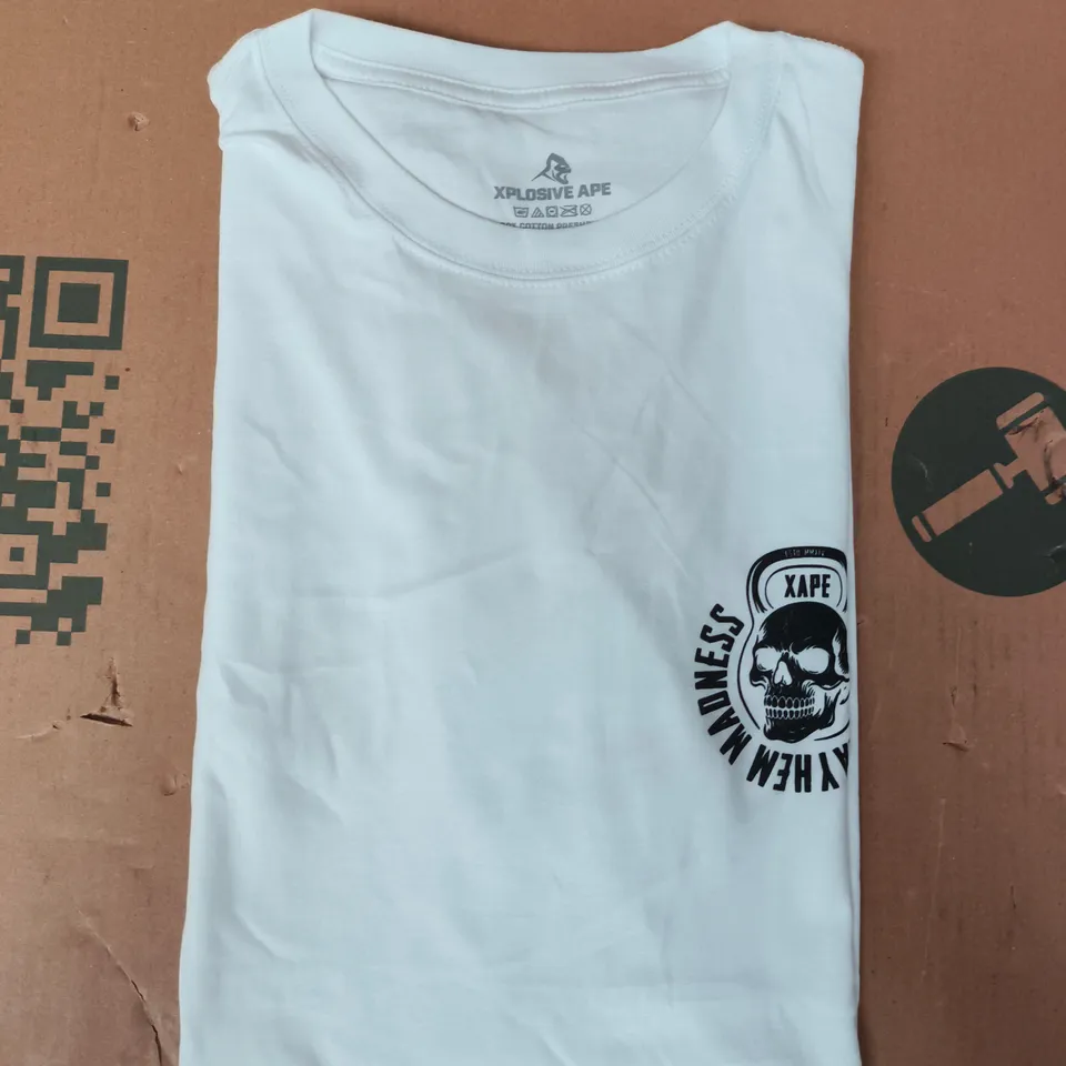 XPLOSIVE APE SHORT SLEEVE T-SHIRT IN WHITE SIZE 2XL