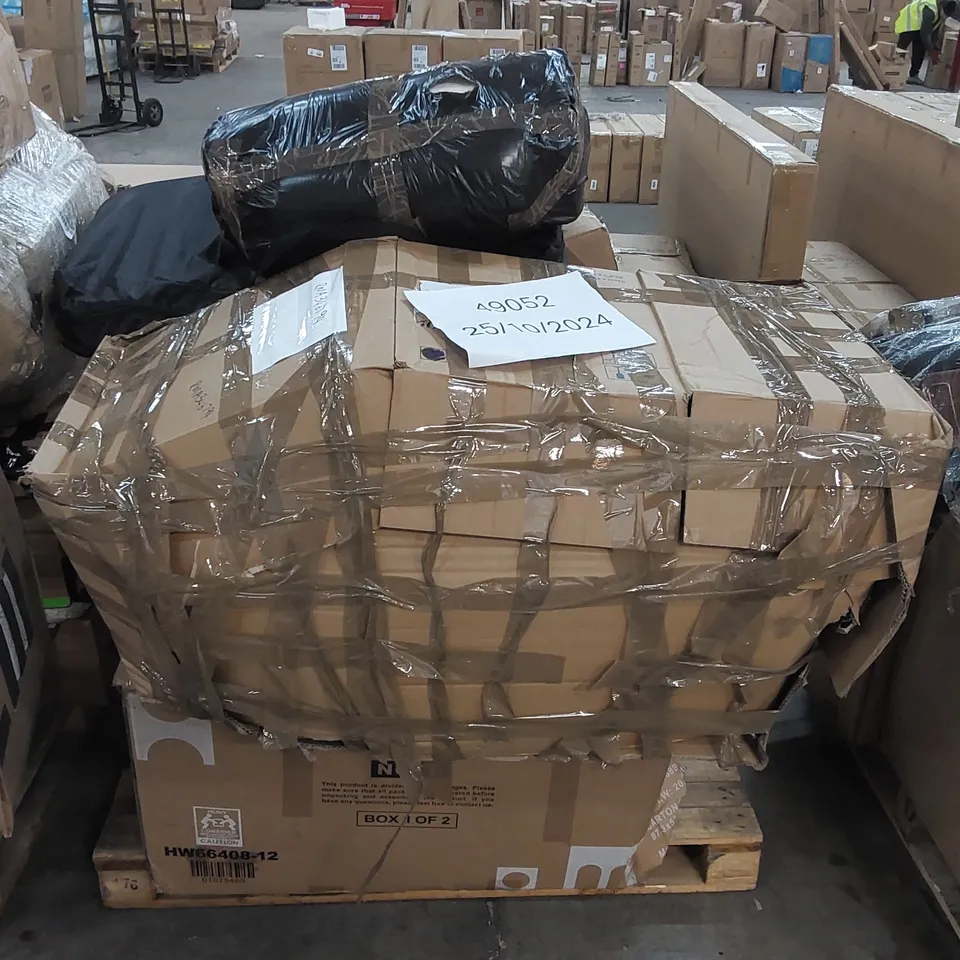 PALLET OF ASSORTED CONSUMER PRODUCTS/FURNITURE PARTS 