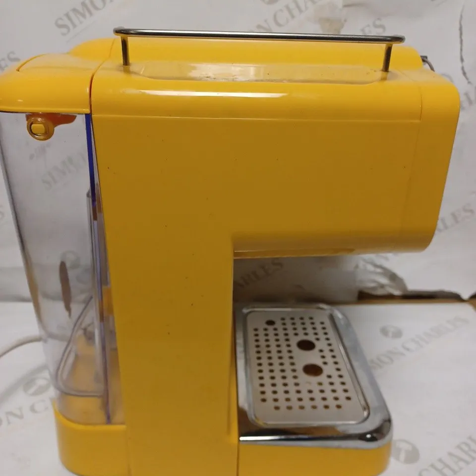 SWAN RETRO PUMP ESPRESSO COFFEE MACHINE - YELLOW