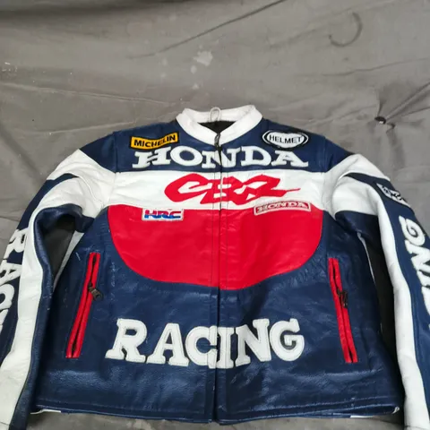 HONDA RACING GENUINE LEATHER MOTORCYCLE JACKET – JUNIOR XL