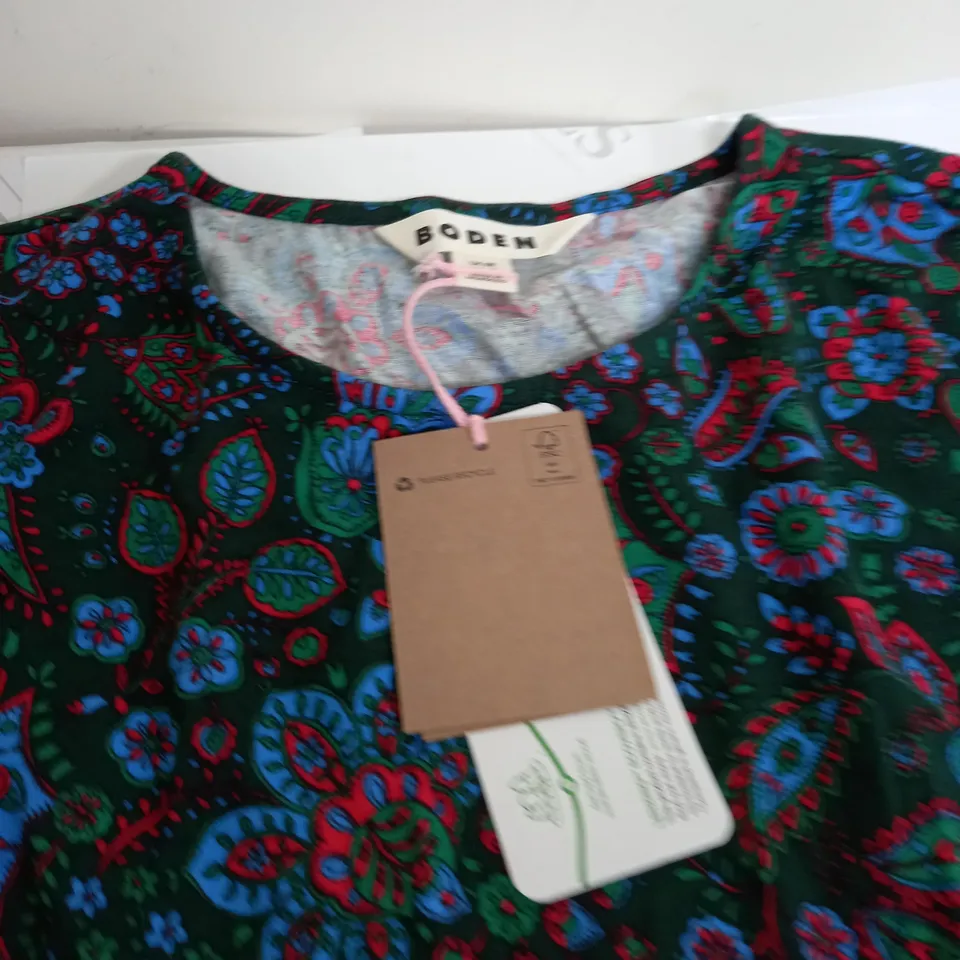 WOMANS BODEN FLORAL PATTERNED LONG DRESS - SIZE UK 8R