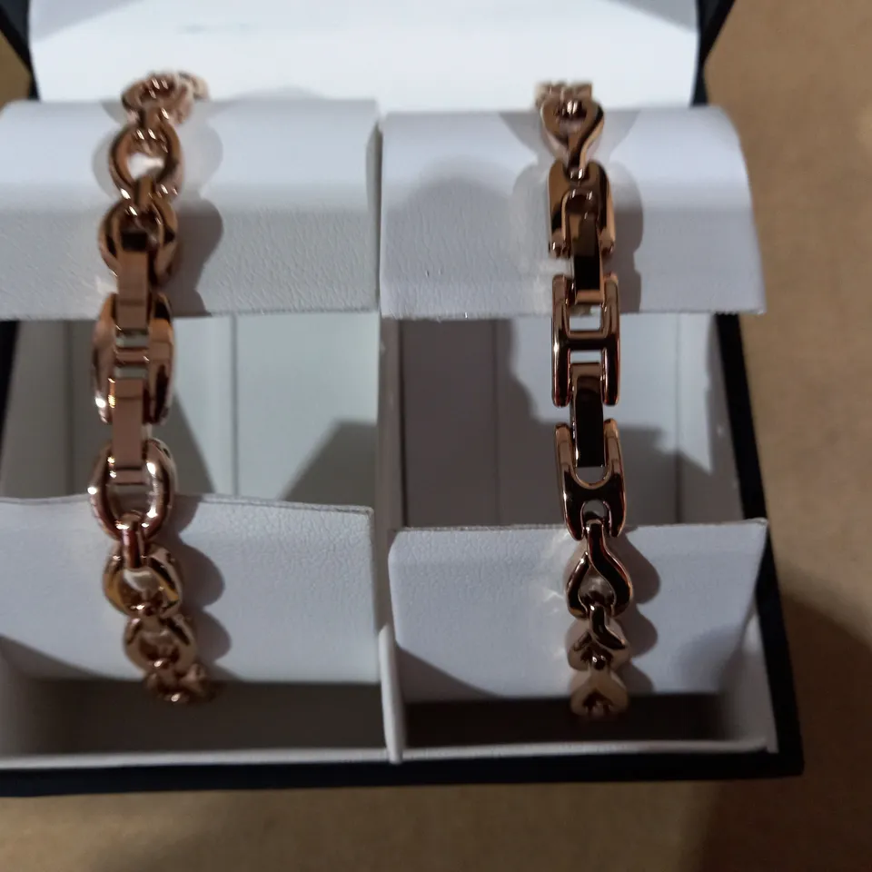 SEKONDA WATCH AND BRACELET SET - ROSE GOLD EFFECT