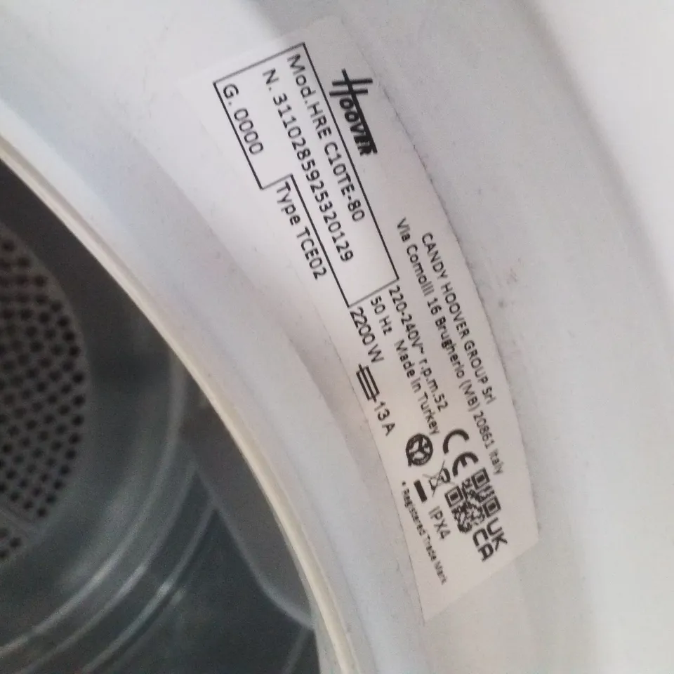 HOOVER HRE C10TE-80 10KG CONDENSER TUMBLE DRYER - WHITE