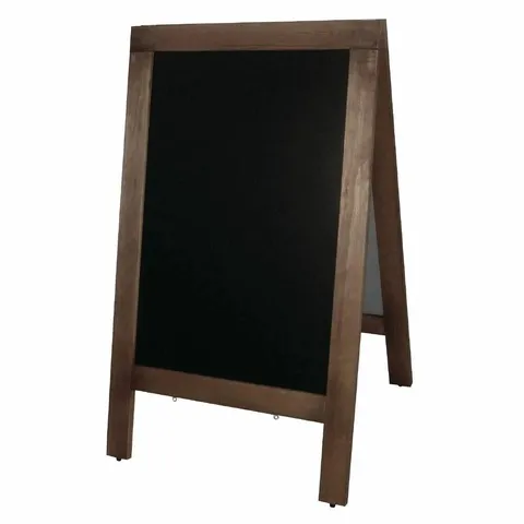 BOXED OLYMPIA PAVEMENT CHALKBOARD A-FRAME AND DOUBLE SIDED MADE OF MELAMINE 700X1200MM