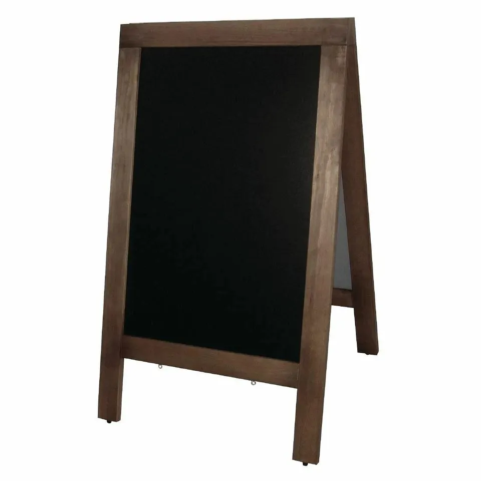 BOXED OLYMPIA PAVEMENT CHALKBOARD A-FRAME AND DOUBLE SIDED MADE OF MELAMINE 700X1200MM