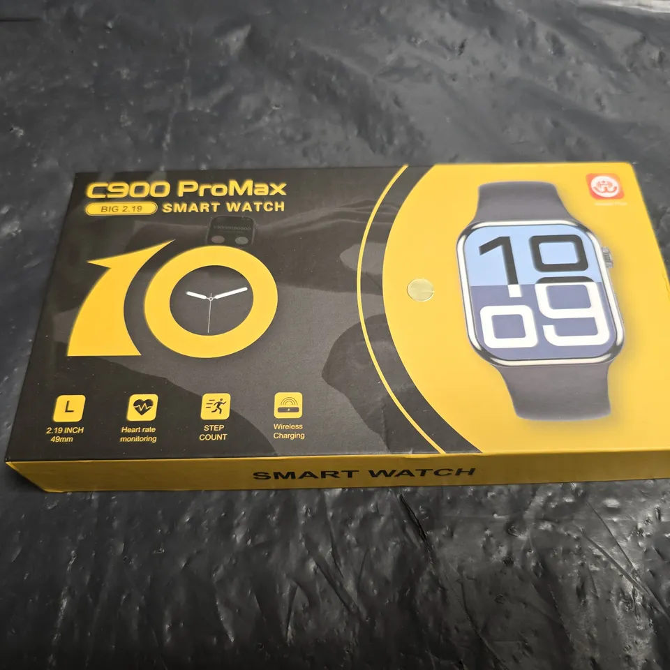 C900 PROMAX SMART WATCH WITH ORANGE & BEIGE BANDS – SPACE ALUMINUM CASE