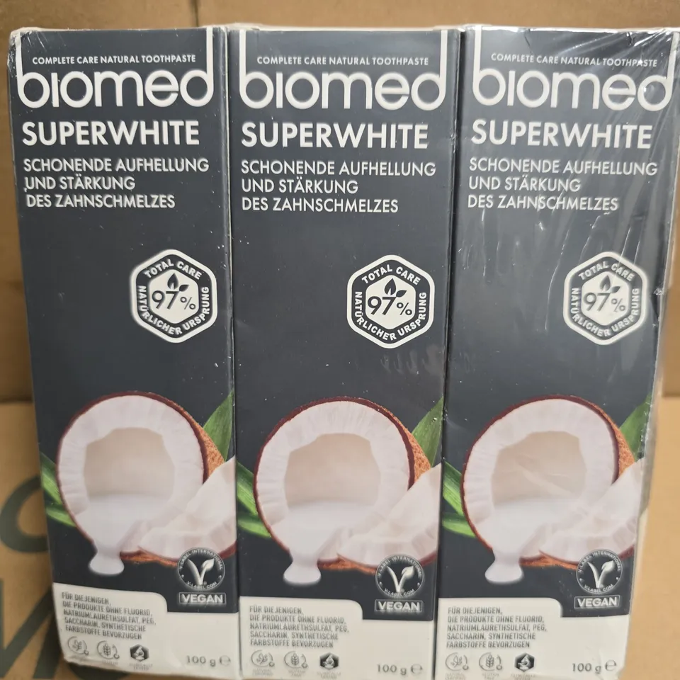 SEALED 6-PACK OF BIOMED SUPERWHITE 100G TOOTHPASTES