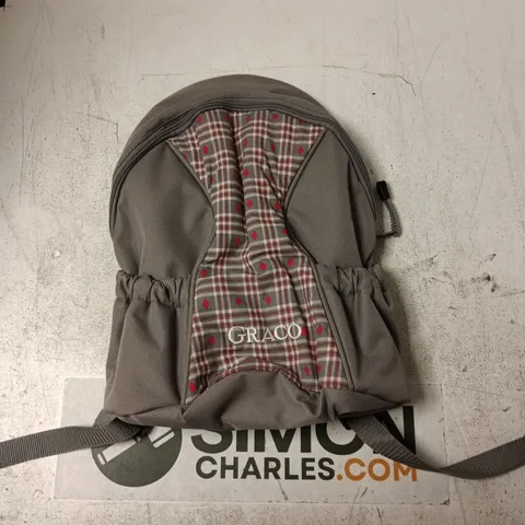 GRACO KIDS BACKPACK – GREY WITH PLAID INTERIOR