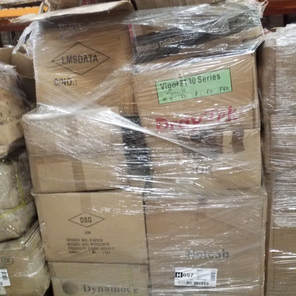 PALLET CONTAINING ASSORTED PRODUCTS INCLUDING ASSORTED CABLES, SATA TO ESATA USB HDD DOCKING STATION & EXTENSION CORDS