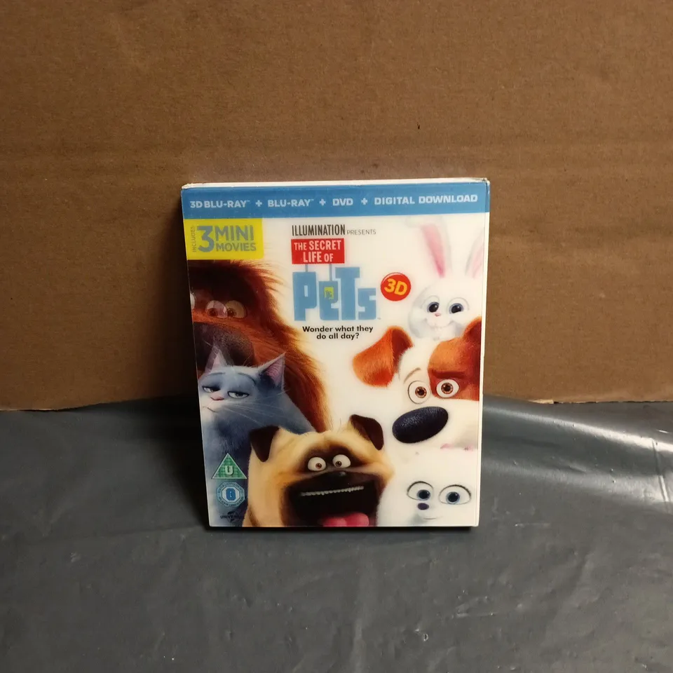 THE SECRET LIFE OF PETS – 3D BLU-RAY/BLU RAY/DVD BOX SET WITH DIGITAL DOWNLOAD (INCLUDES 3 MINI MOVIES)