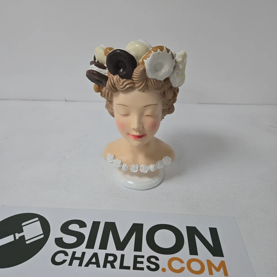 LIVMORE POLYRESIN LADY'S HEAD PLANTER