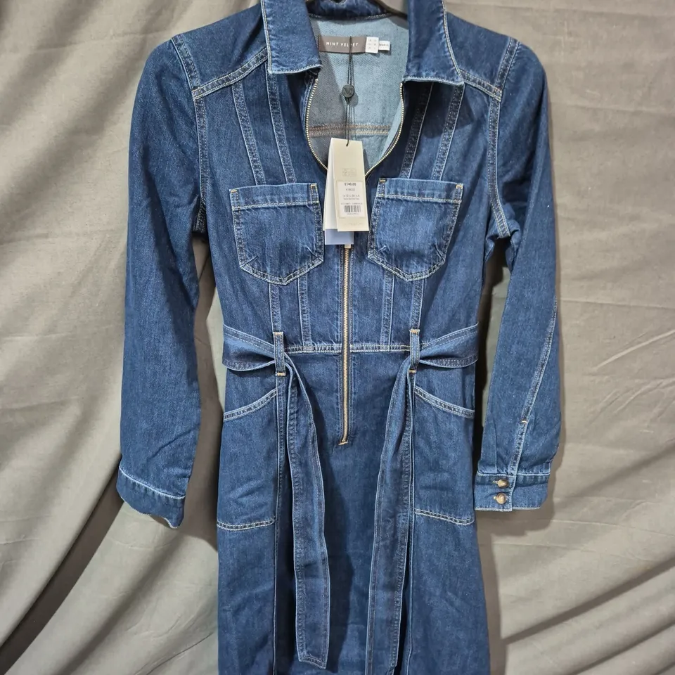 MINT VELVET DENIM DRESS – WOMEN’S, BLUE - SIZE 10