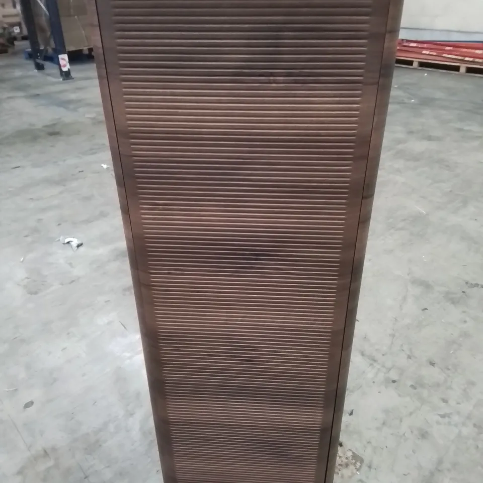 CALYPSO PETRA TALL WALL UNIT IN FLUTED PERSIAN WALNUT - 470X370X1230MM