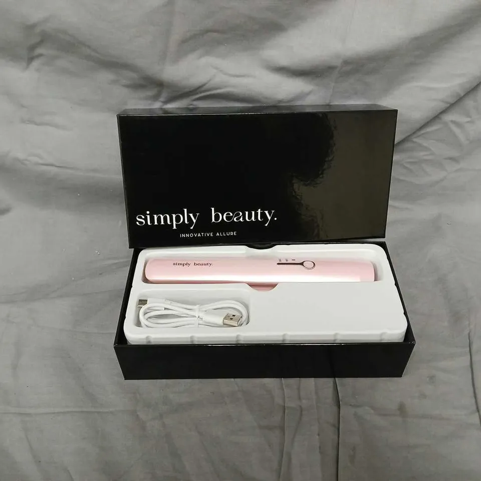 SIMPLY BEAUTY CORDLESS COMPACT HAIR STRAIGHTENER – PINK