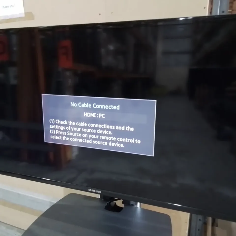 SAMSUNG 40" ED40D COLOUR DISPLAY UNIT ON UNICOL OXFORD ROLLING TV STAND