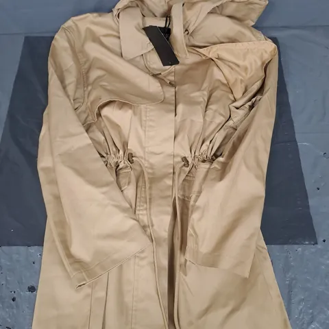 CENTIGRADE LONGLINE PARKA IN TAN - L